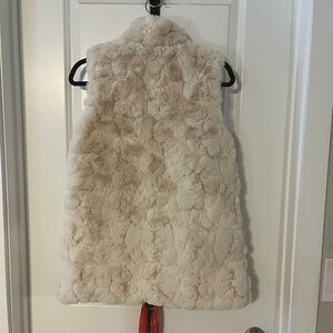Rachel Zoe Cream Faux Fur Vest